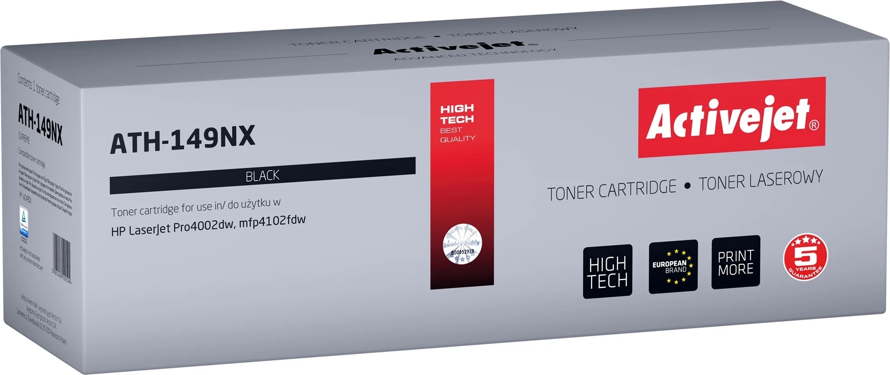 Toner kartuša za HP 149X W1490X, 9500 strani, črna, Supreme, Activejet ATH-149NX