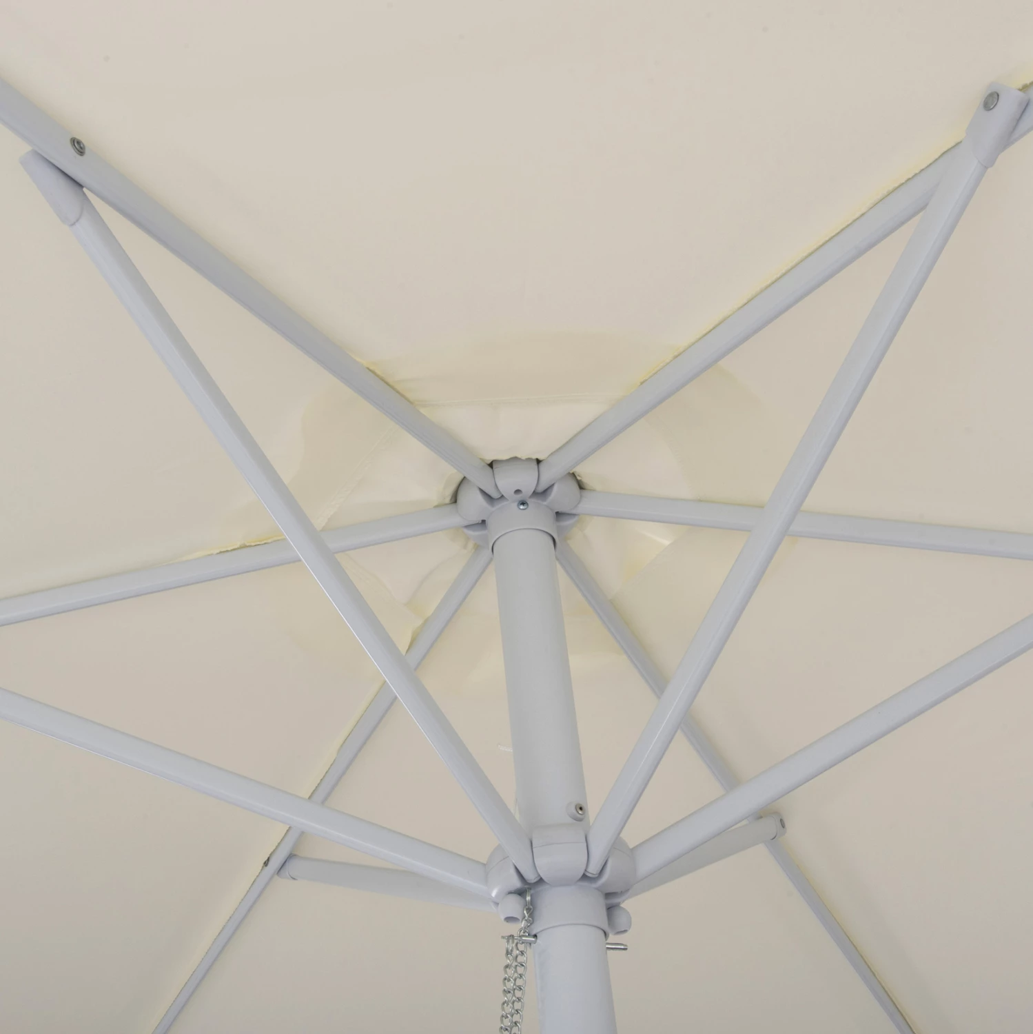 Dežnik D3,00x2,50Μ aluminijaste bež barve s stransko ploščo FH6003