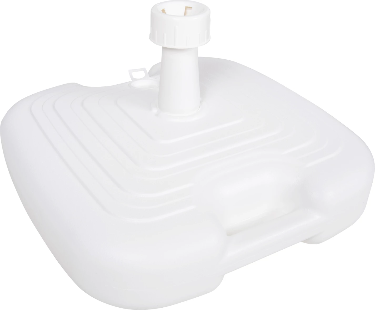 Plastično stojalo za dežnik z ročajem SOLBAS FH6112.01 bele barve - za drog 20/38mm 45x11Hcm