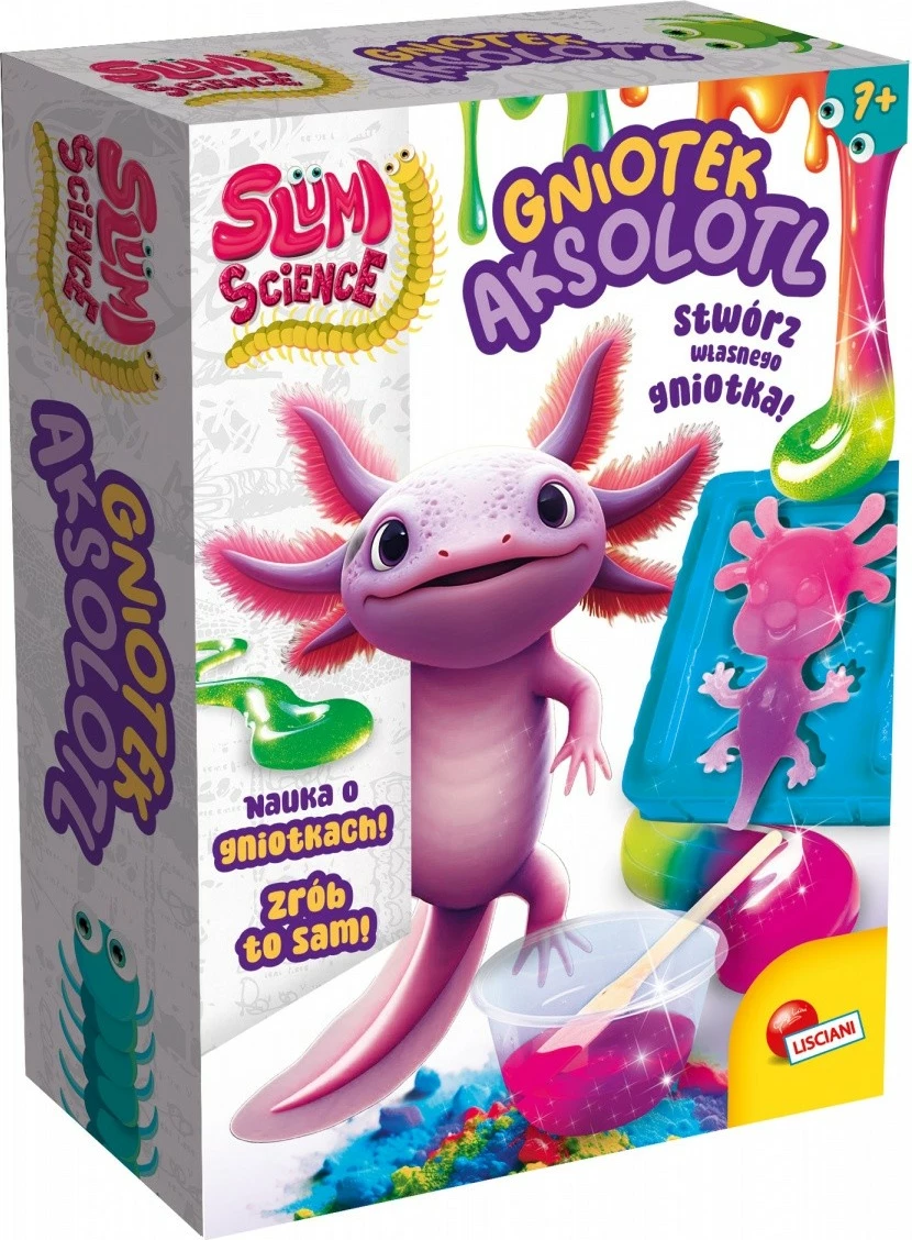 Kreativni set Axolotl Squishy, Lisciani Slumi Science, večbarven