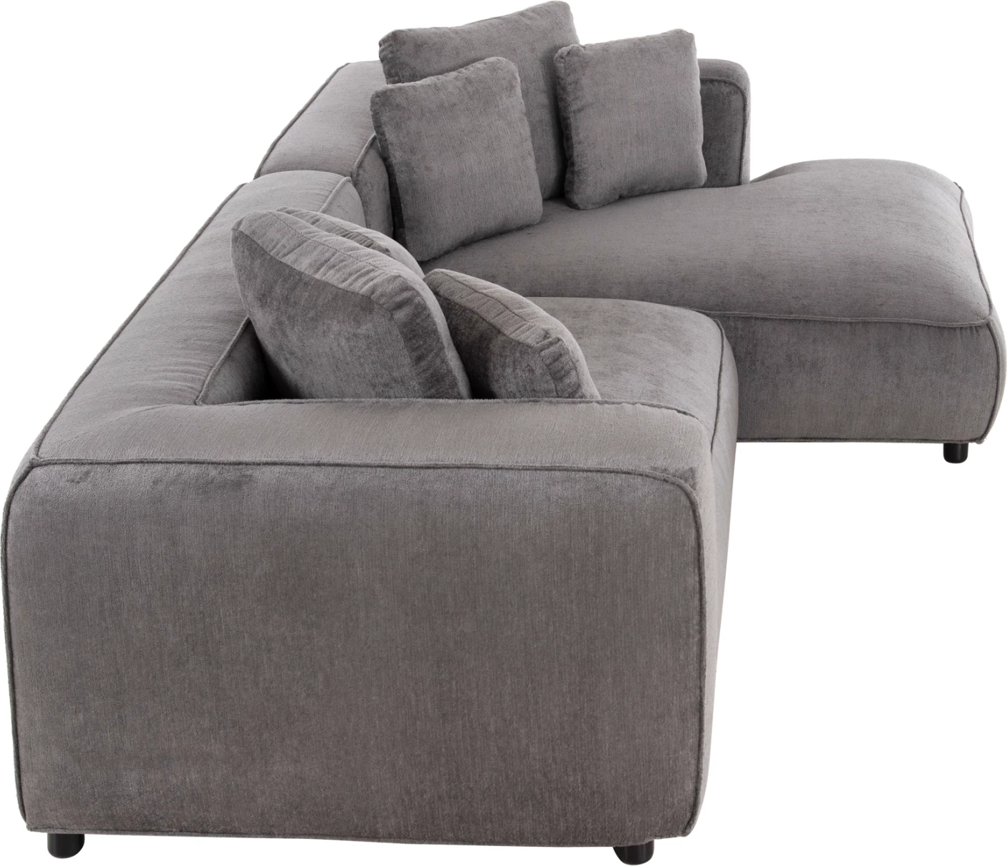 Kotna sedežna garnitura 3-sedežna GRACE FH3280.03R siva tkanina 252x105-160x70-90Hcm