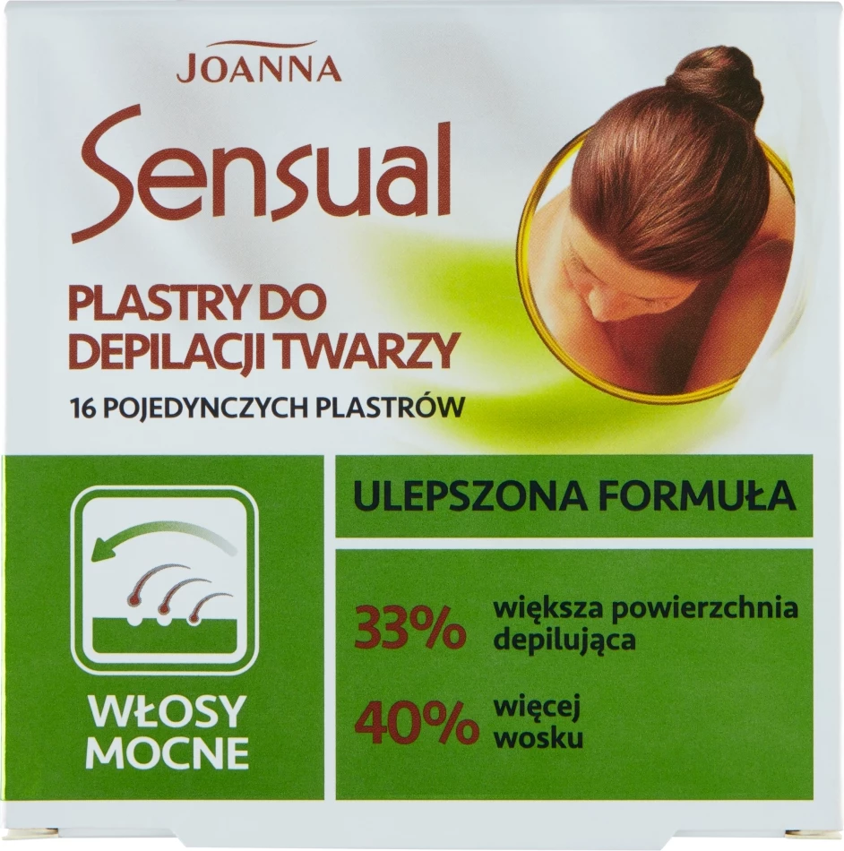 Traki za depilacijo obraza Joanna Sensual, za ženske, 16 kosov + pomirjujoče olje 10 ml