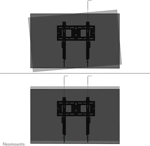 Stenski nosilec za TV Neomounts WL30-750BL14 LEVEL-750, do 75", 100 kg, VESA 100x100-400x400, jeklo, črn