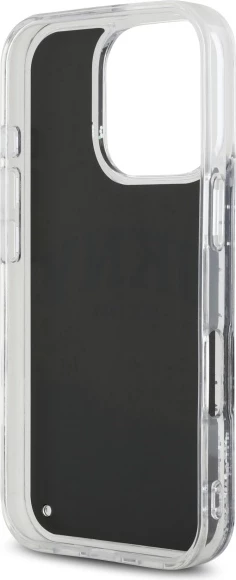 Ovitek za telefon z tekočimi bleščicami Arch Logo DKNY za iPhone 16 Pro Max 6,9", črn