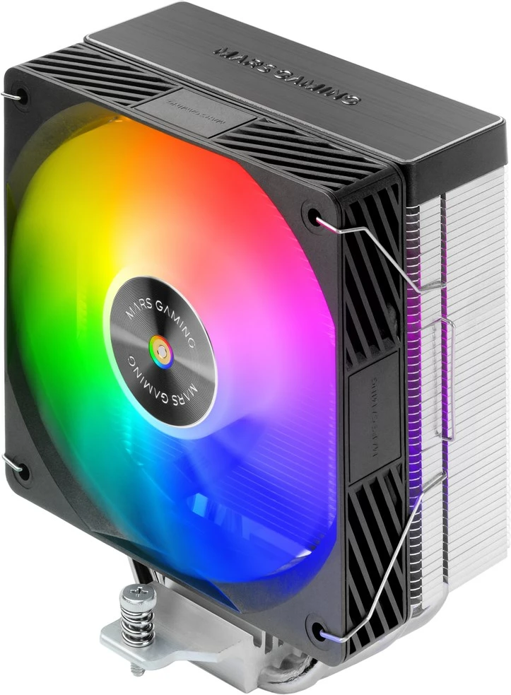 Procesorski zračni hladilnik TACENS Mars Gaming MCPU-X4ARGB, 12 cm, RGB, črn
