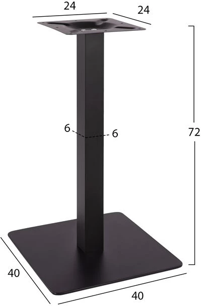 Osnovni kovinski črni mat 40x40x72 FH414.11