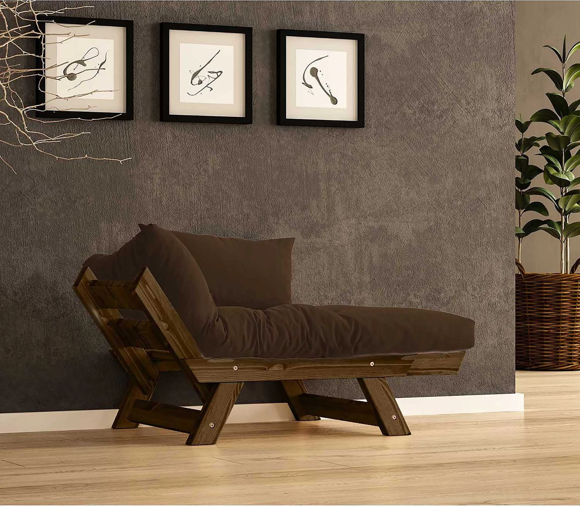 Vrtni enosedalni fotelj, orehno-rjav, Skye Decor CPT8134-140