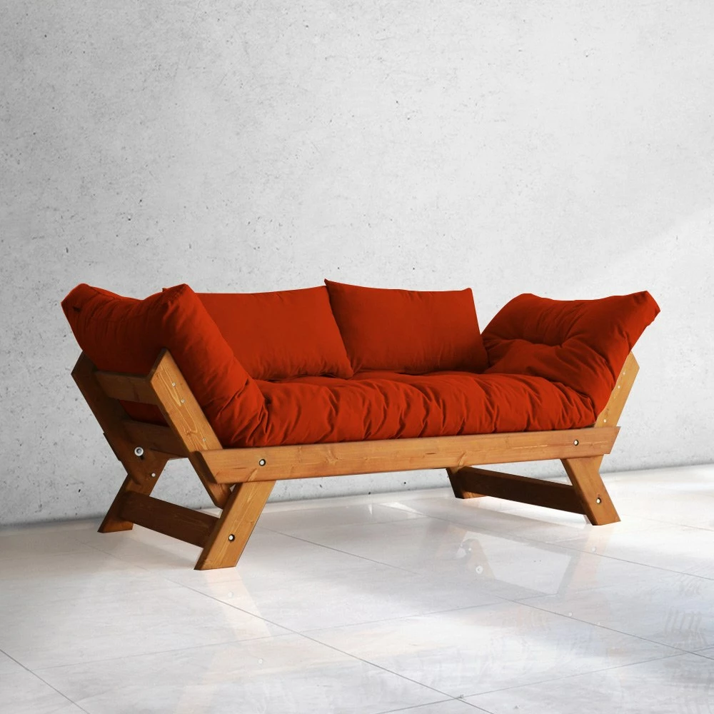 Vrtni dvosed, Skye Decor CPT8102-210, teak in rdeča