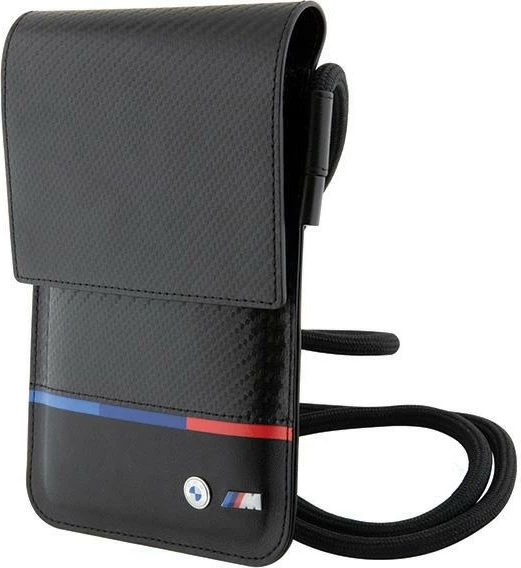 Torba denarnica BMW Carbon Tricolor Line, za telefon, črna