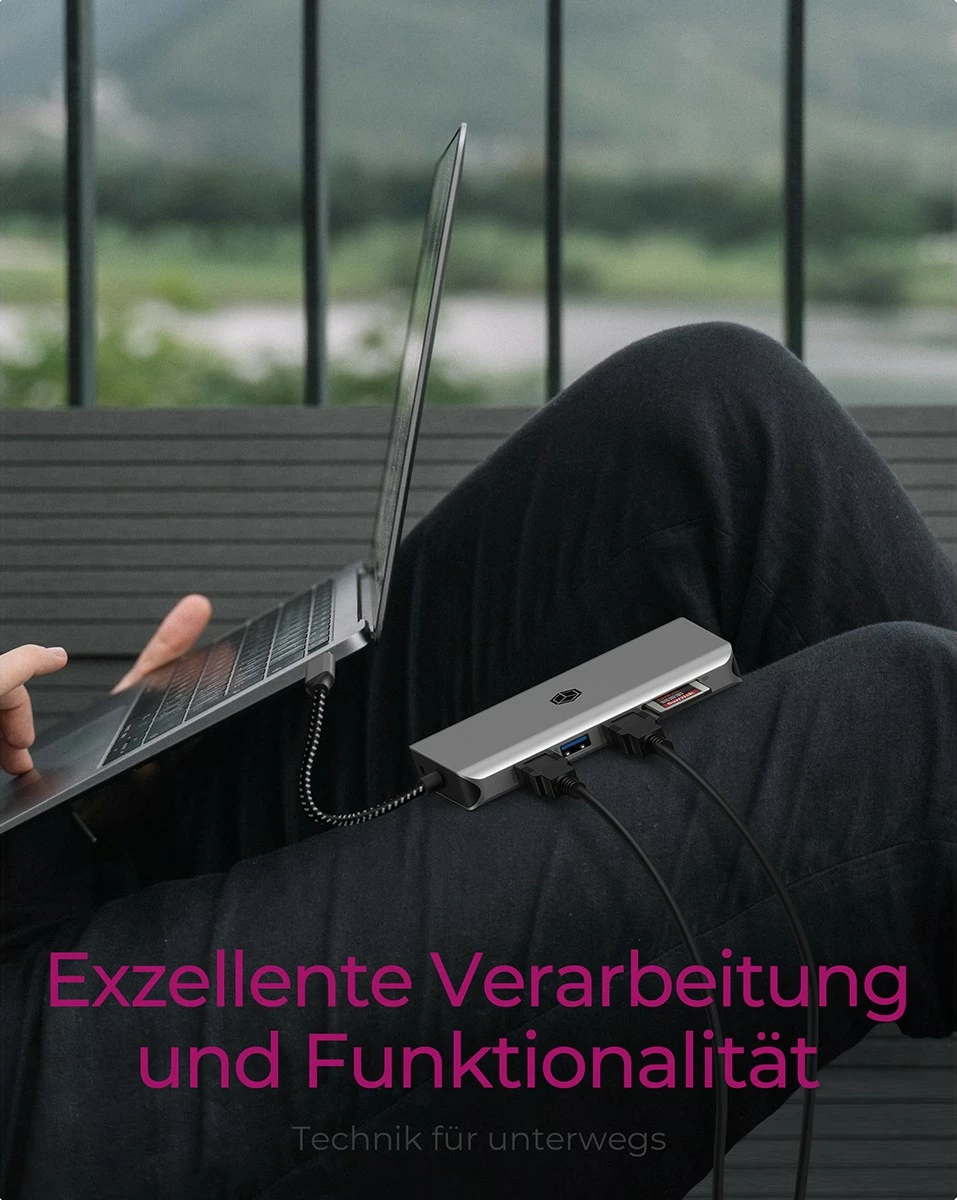 Docking postaja ICY BOX IB-DK4061-CPD, USB Type-C, 100W, HDMI, Ethernet, siva