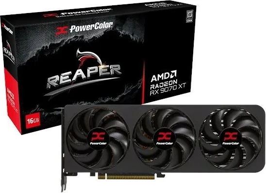 Grafična kartica PowerColor Reaper RX9070 XT 16G-A, 16 GB, črna