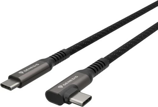 USB-C kabel Natec Genesis NVC-2218, 3.2 Gen 2, 3 m, 10 Gb/s, PD 60 W, črno/siv