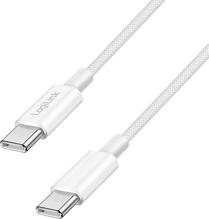 USB-C na USB-C kabel 1,5 m, najlon, bel LogiLink