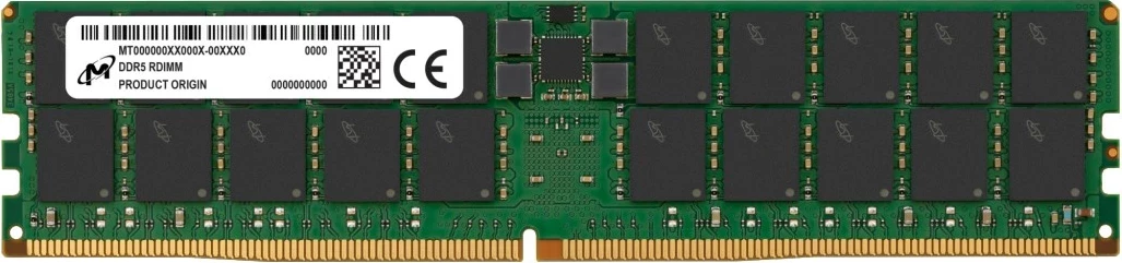 RAM pomnilnik 64 GB, DDR5 6400 MHz, ECC, za strežnike, Micron MTC40F2046S1RC64BR