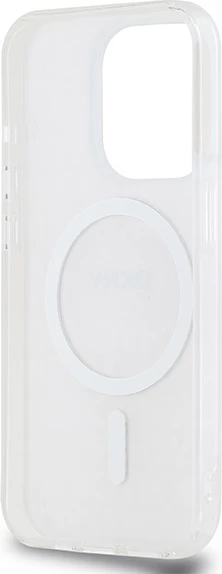 Ovitek z motivom in črtami MagSafe za iPhone 14 Pro, DKNY, rožnat