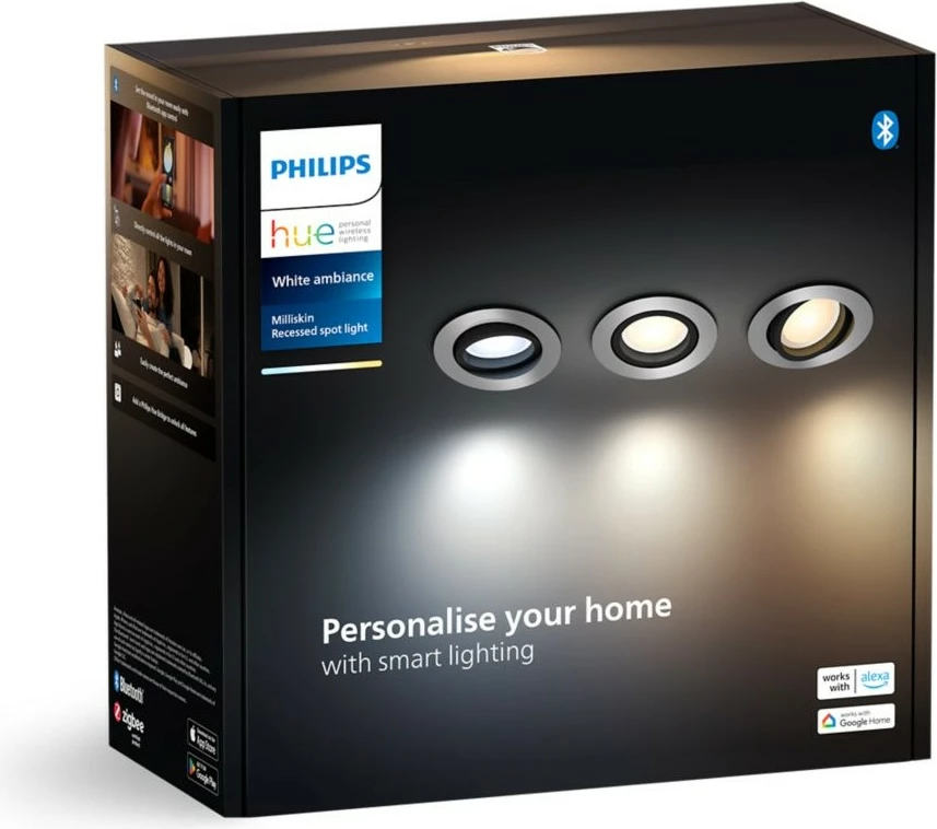 Pametna svetilka Philips Hue 929003810901, Bluetooth, LED, aluminij