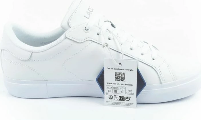 Klasika s stilom Lacoste Powertcourt, bele moške čevlje