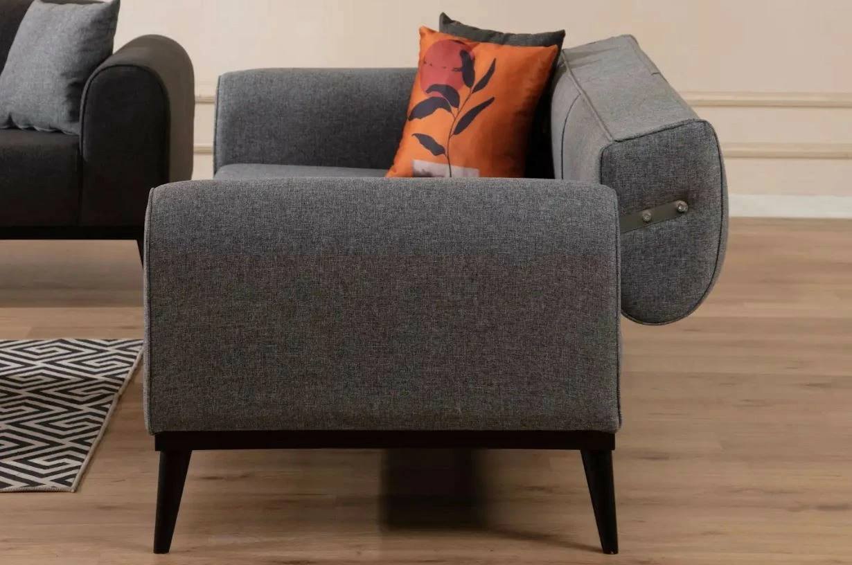 Trosed z raztegljivim, Atelier del Sofa Kapri, svetlo sivi