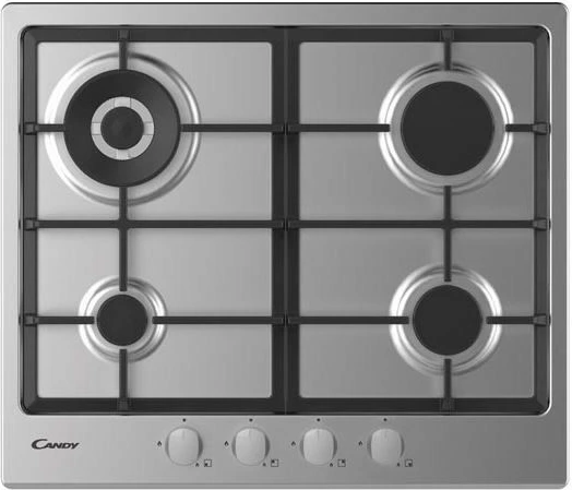 Kuhalna plošča na plin Candy CHG6BR4WX, inox, 4 kuhališča
