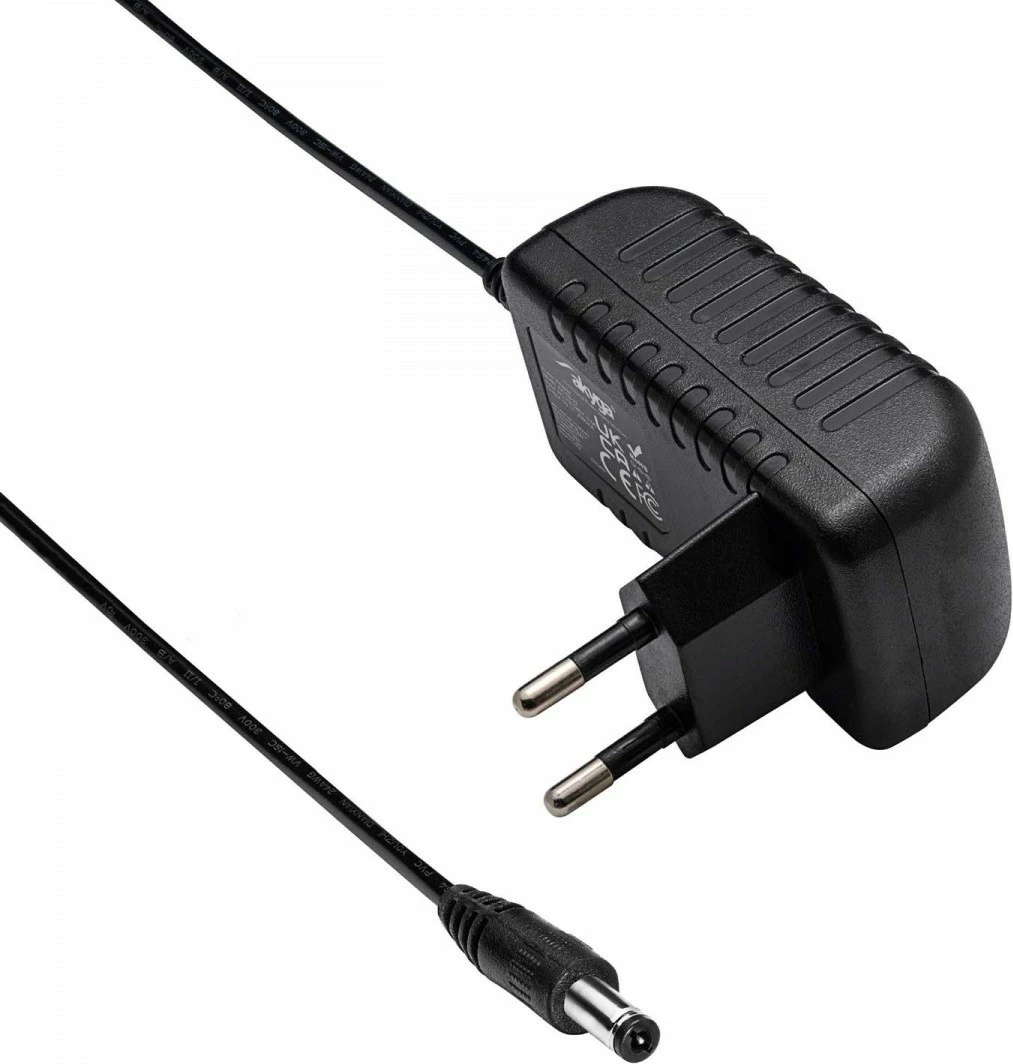 Napajalnik AKYGA AK-TB-09, 12 V/0,5 A, 6 W, 5,5x2,1 mm, črn