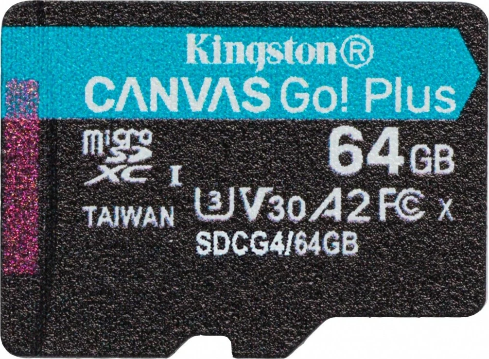 microSD spominska kartica Kingston Canvas Go! Plus 64GB, 200MB/s, A2 U3 V30