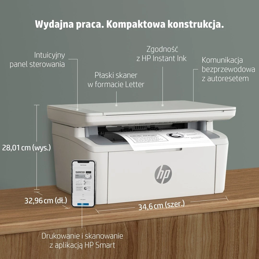 Laser tiskalnik HP LaserJet MFP M140w, črno-beli