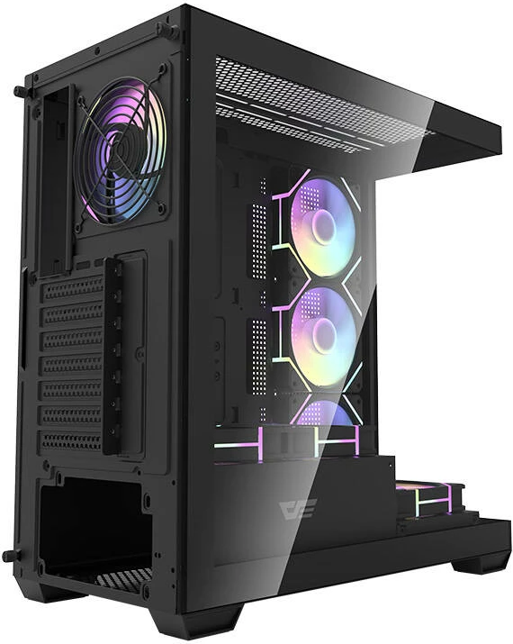 Sredinski ohišje Darkflash DS900, Mid Tower, s 7 ARGB ventilatorji, črno