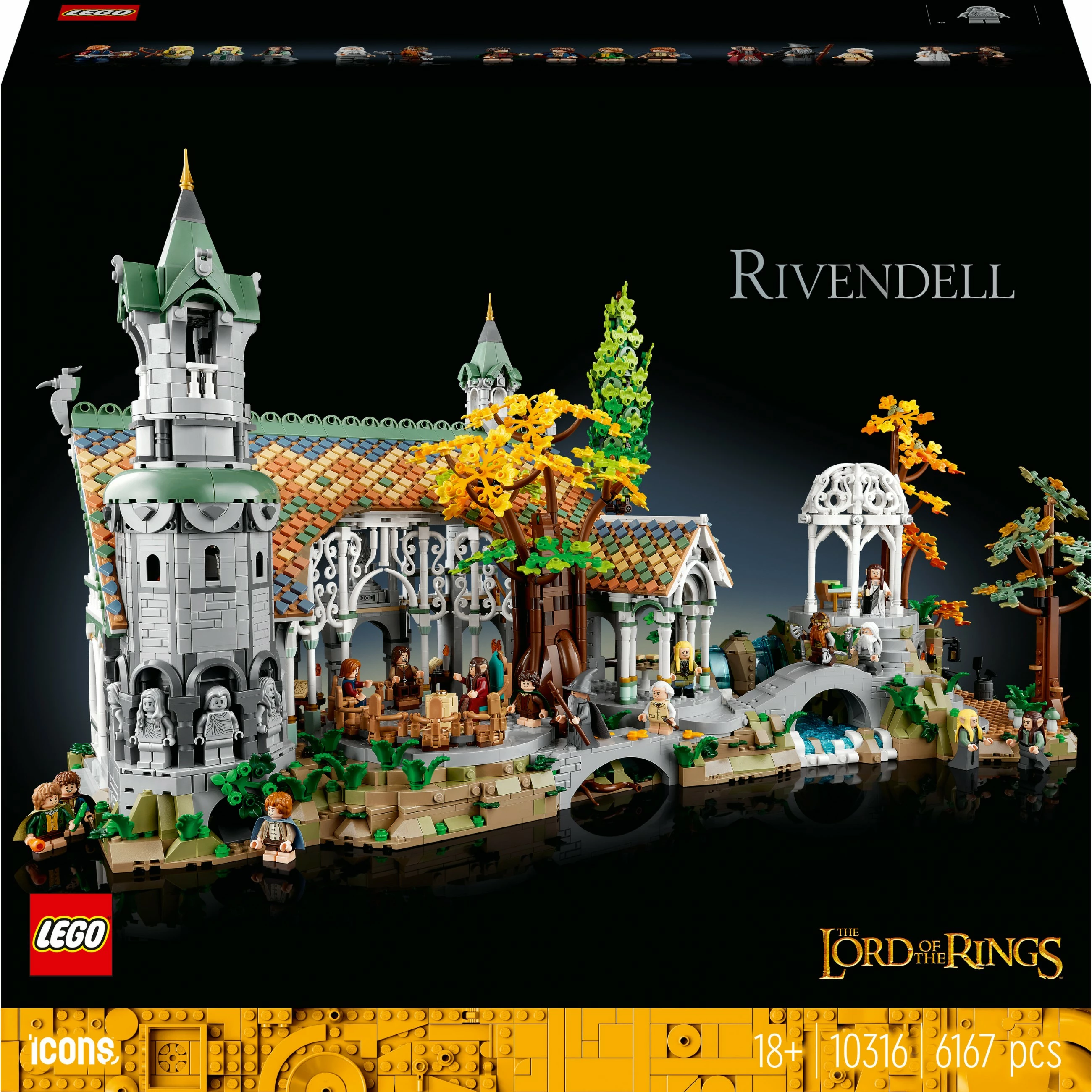 Set za sestavljanje Rivendell, The Lord of the Rings, 6.167 kosov, večbarven