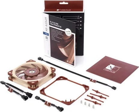 Ventilator za ohišje Noctua NF A12x25 5V PWM, 12 cm, bež in rdeč