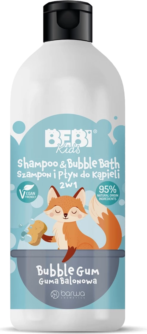 Šampon in gel za tuširanje za otroke Barwa Bebi Kids 2in1 Bubble Gum 500 ml