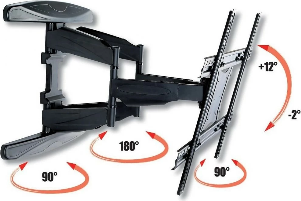 Stenski nosilec za TV Techly 308886, za LCD/LED 40–80 palcev, 50 kg, VESA, črn