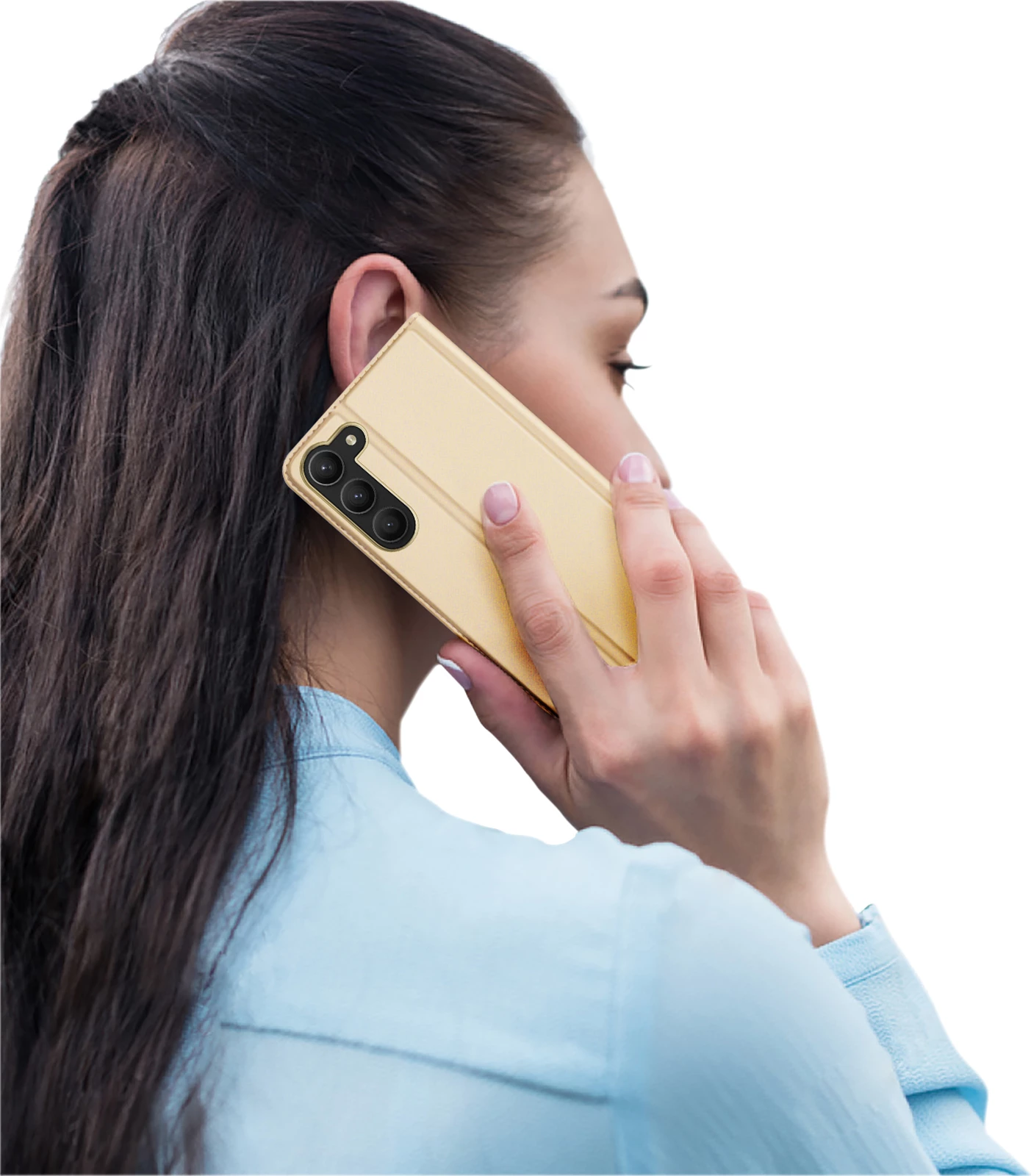 Ovitek za telefon Skin Pro Dux Ducis za Samsung Galaxy S23+, z žepom za kartice, s funkcijo stojala, zlata