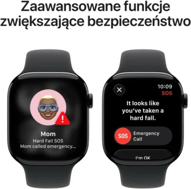 Pametna ura 42 mm, GPS, ohišje iz aluminija Onyx, športni pašček črn S/M, Apple Watch Series 11