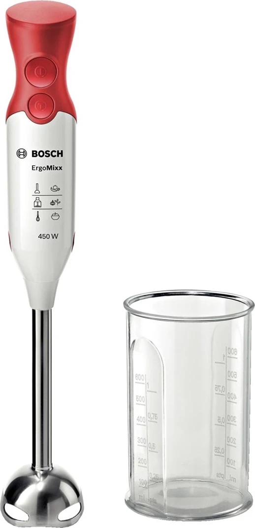 Rokni mešalnik Bosch MSM64110, 450 W, bel/rdeč
