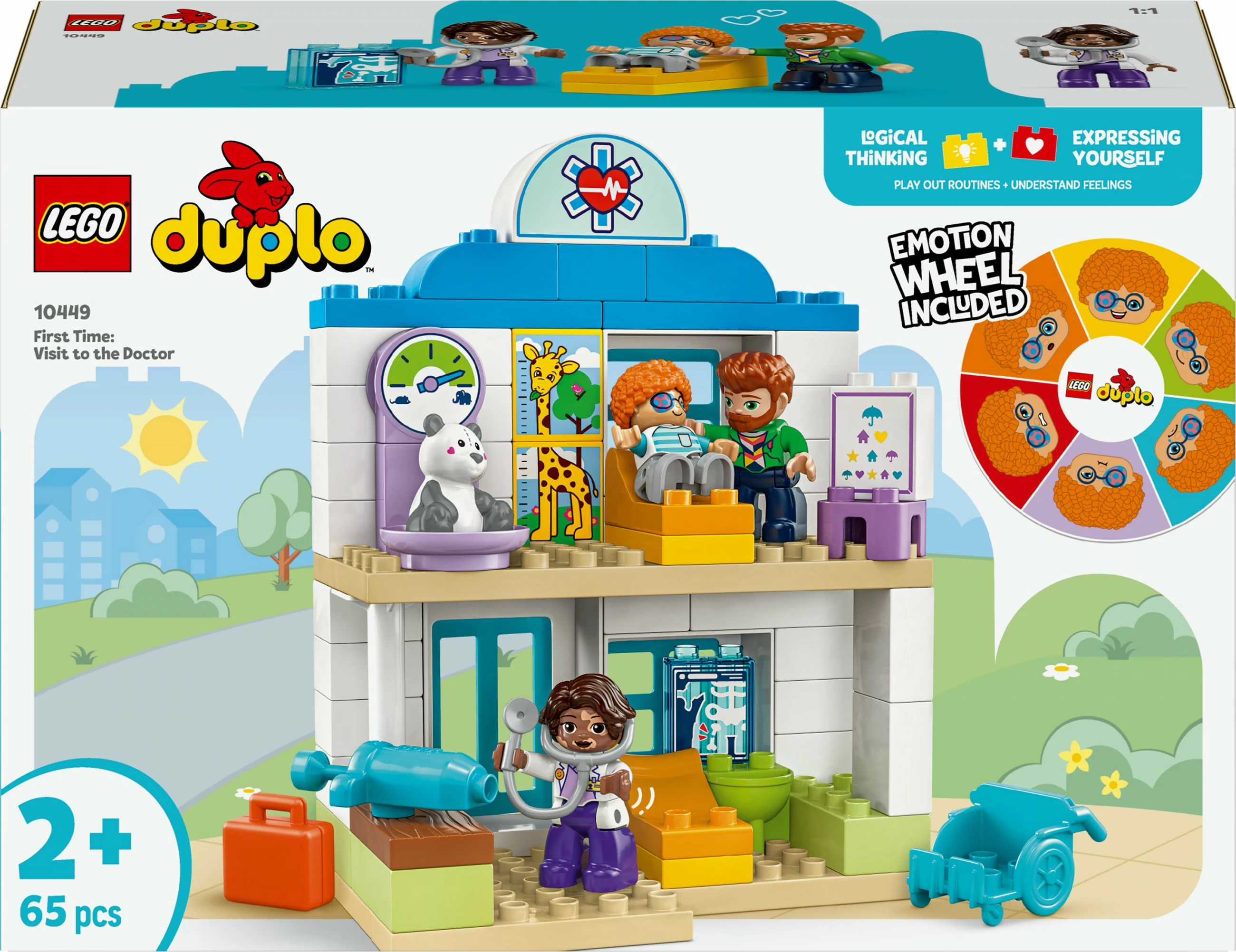 Gradbeni set LEGO DUPLO "Prvi obisk pri zdravniku" 10449, 65 delov, večbarven