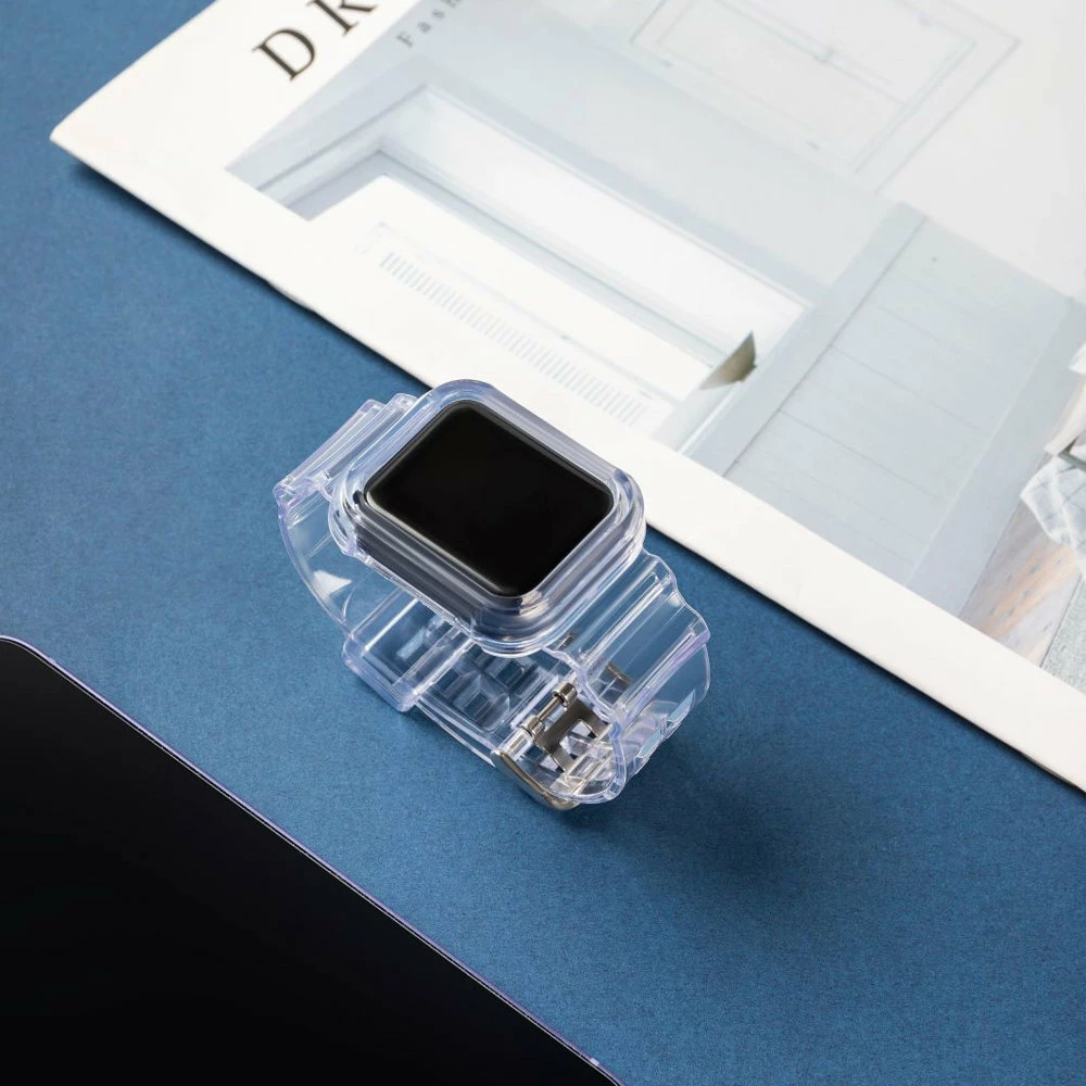 Zaščitni ovitek in pašček Hurtel za Apple Watch 42mm, rožnat