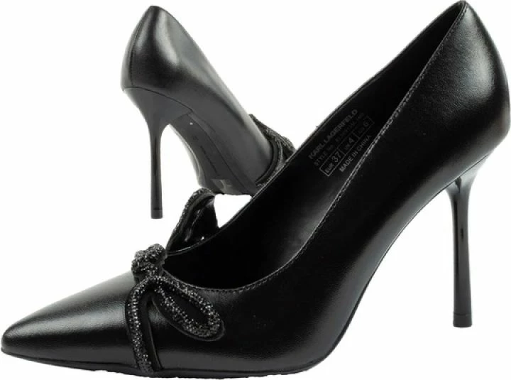 Visoke pete, črne Karl Lagerfeld ženske čevlje