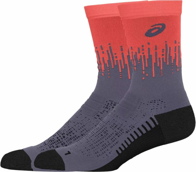 Nogavice za moške in ženske, sive, Asics Performance Run Sock Crew 3013A977-501