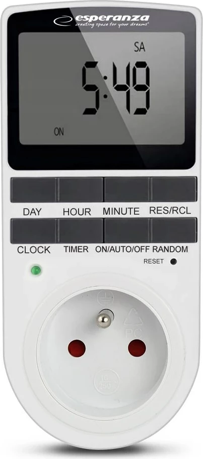Elektronski digitalni timer Esperanza ELA101, bel