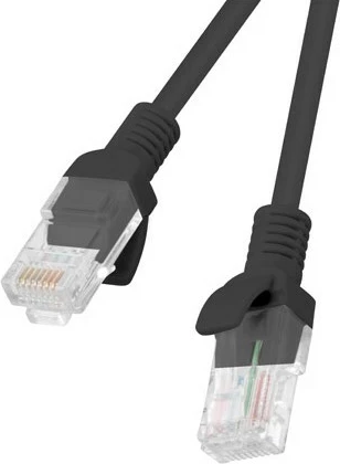 Omrežni kabel Cat5e, 1 m, črn, Lanberg PCU5-20CC-0100-BK, 10 kosov
