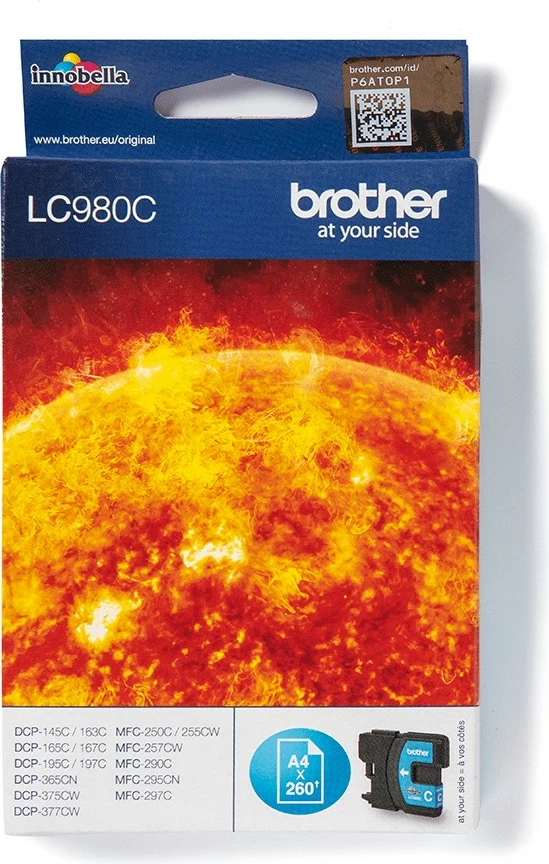 Toner cyan Brother LC980C, 260 strani