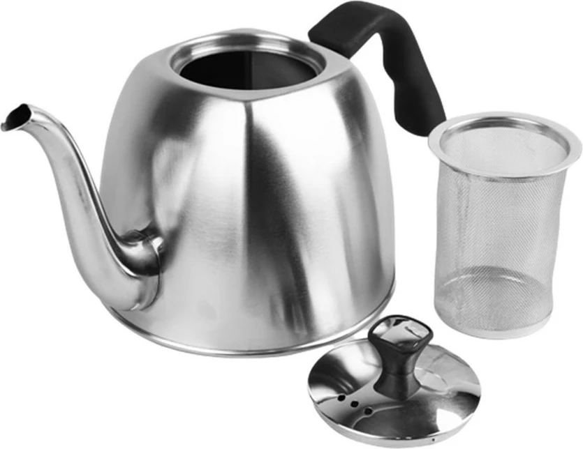 Čajnik 1,1 L, inox, črn/srebrn — Feel-Maestro MR-1333-TEA