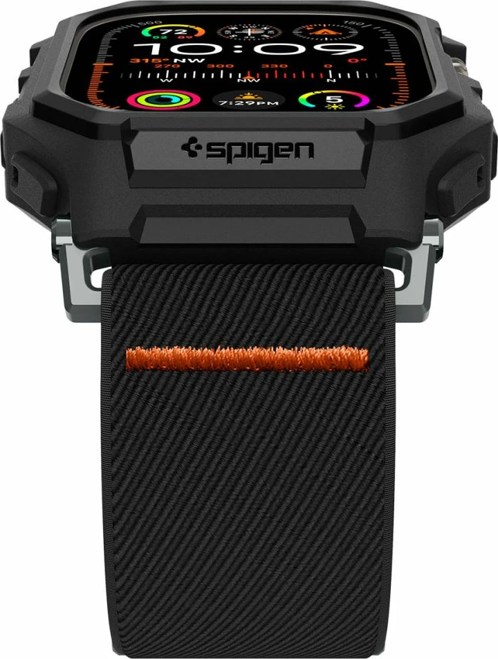 Ovitek z nastavljivim paščkom za Apple Watch Ultra 1/2 (49 mm) Spigen Lite Fit Pro, mat črn