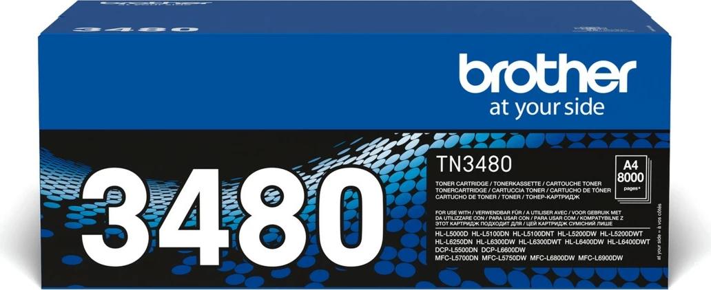 Toner z visoko zmogljivostjo TN-3480, 8000 strani, črn, Brother, 1 kos