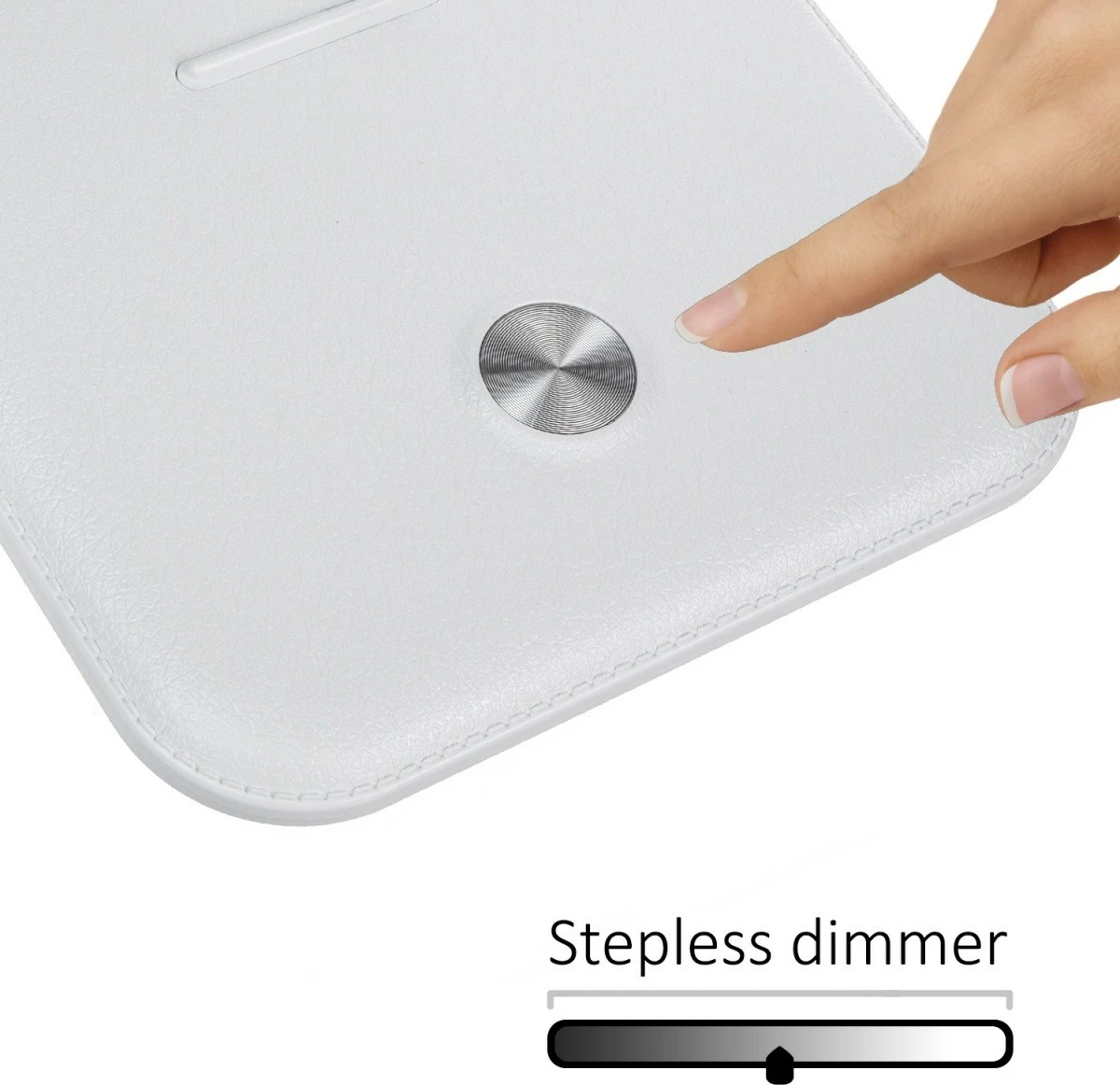 Namizna LED svetilka 9 W z brezžičnim polnilcem Qi, bela Maclean MCE616W