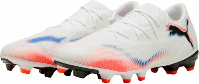 Futbalski čevlji Puma Future 8 Match Low FG/AG, beli-oranžni