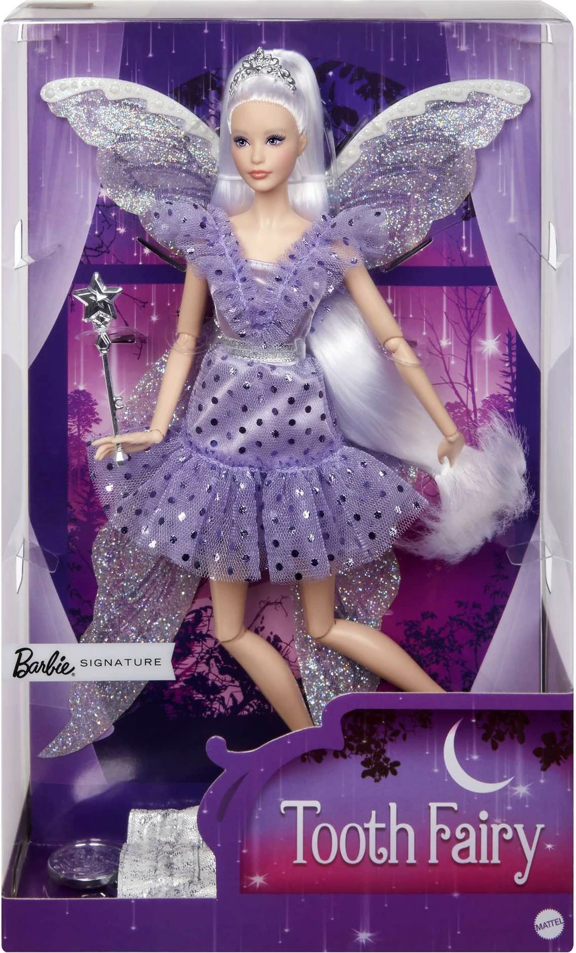 Igrača vila zobarka Barbie Mattel, 330 mm, periwinkle