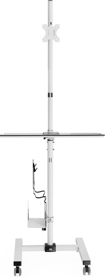 Voziček za monitor in računalniško ohišje Maclean MC-793, 17–32", bel