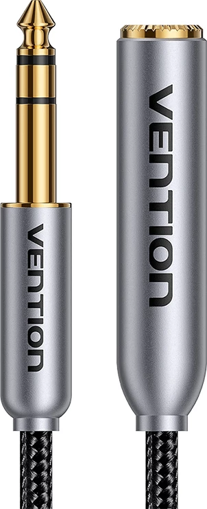 Avdio kabel 6,35 mm moški v ženski, 2 m, črn Vention BCXHH