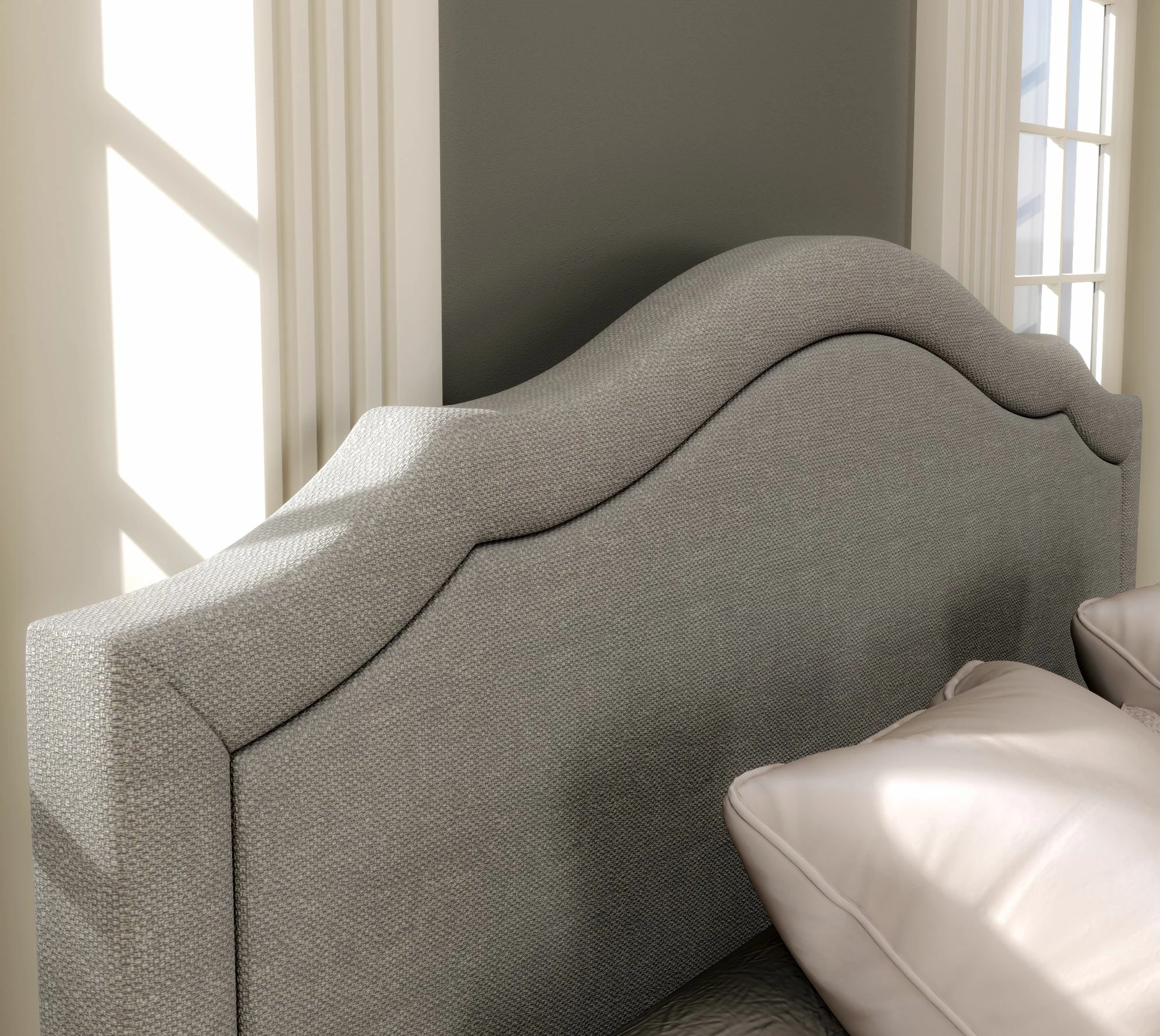 Dvojna postelja Skye Decor, krem, hrast, siva, FRN-21019